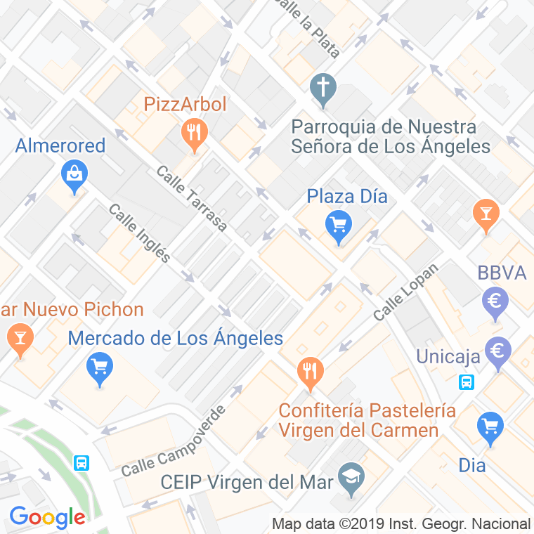 Código Postal calle Camporrubio en Almería