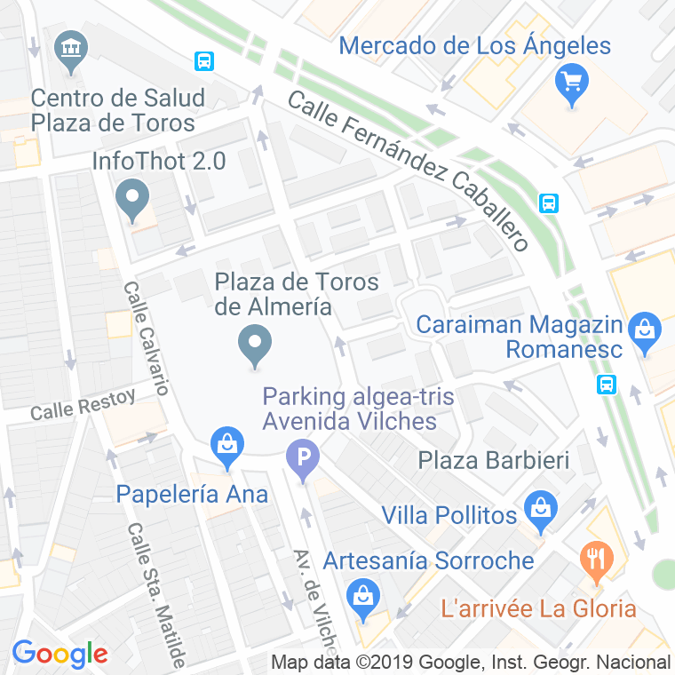 Código Postal calle Circunvalacion Plaza De Toros en Almería