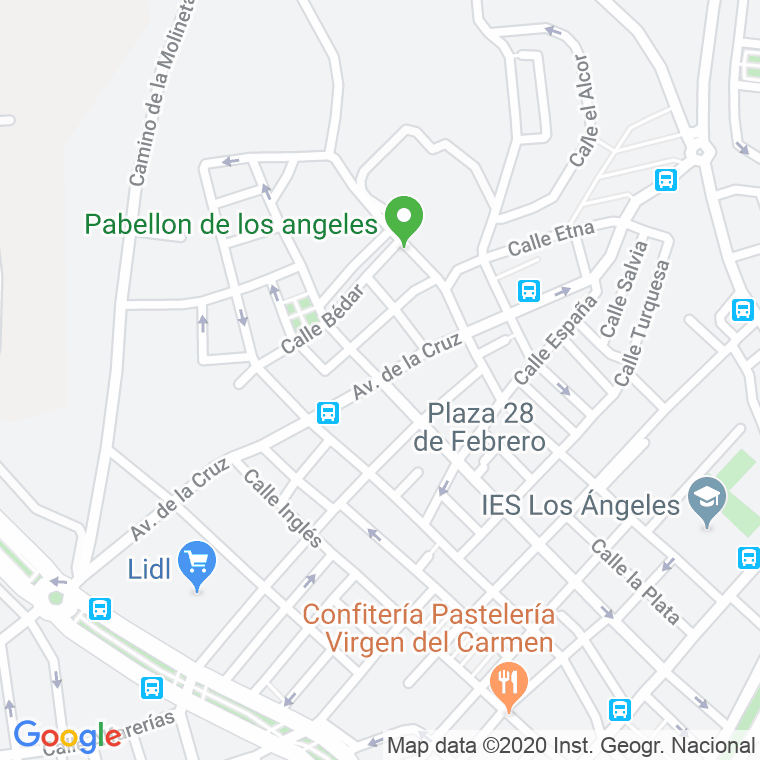 Código Postal calle Cruz, Travesia, avenida en Almería