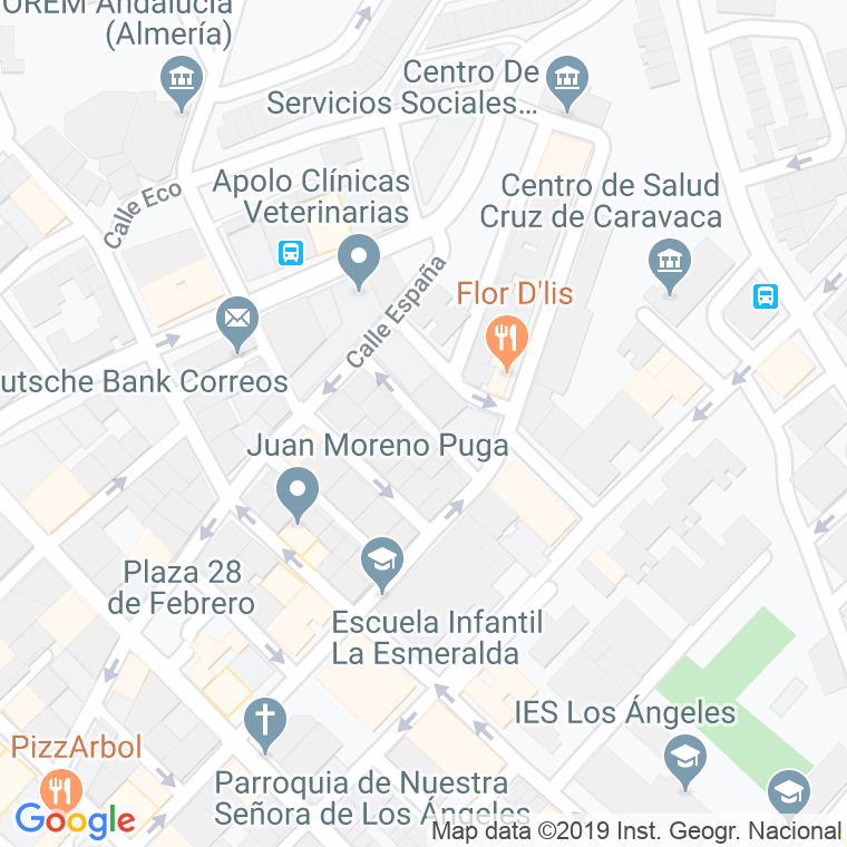 Código Postal calle Diamante en Almería