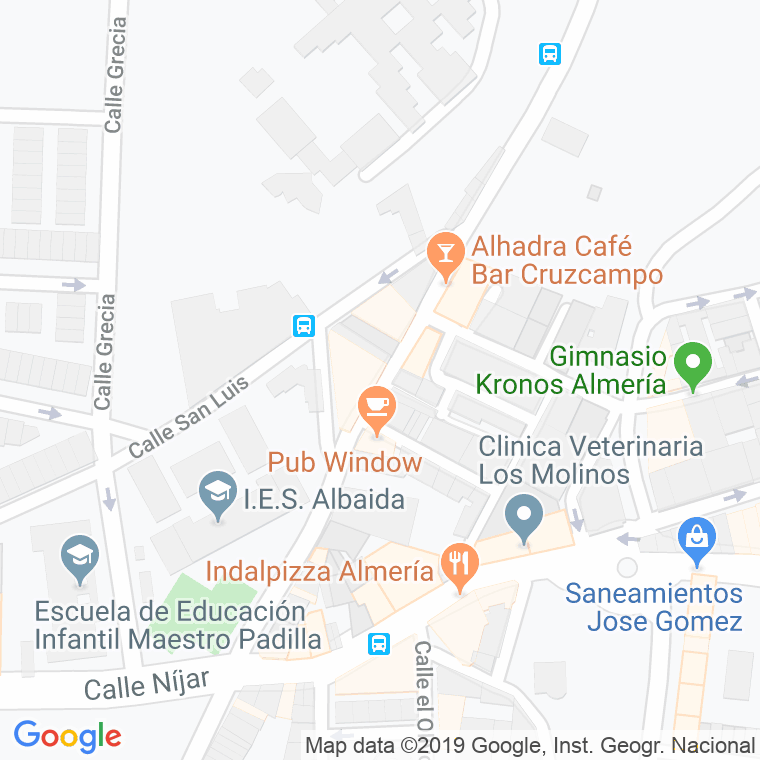 Código Postal calle Antonio Lopez en Almería