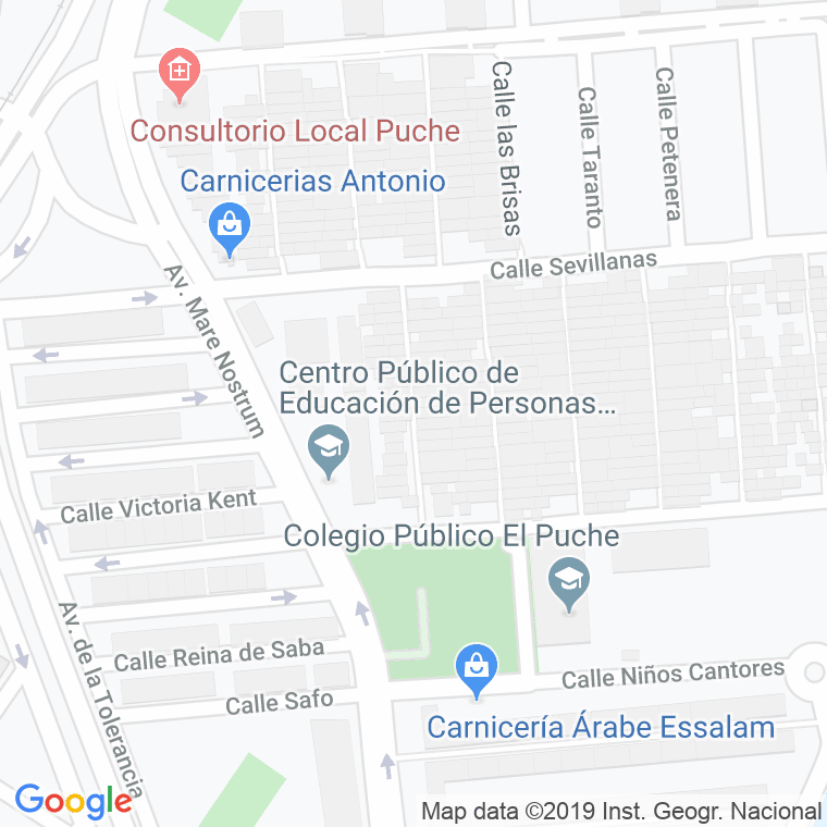 Código Postal calle Barco Velero en Almería