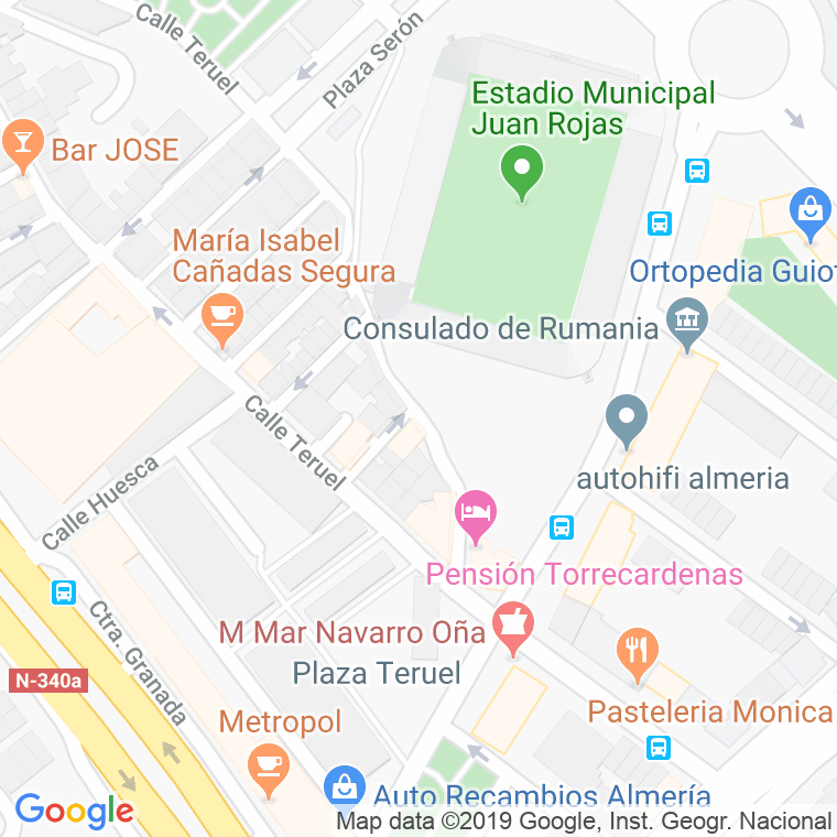 Código Postal calle Camilo Jose Cela en Almería