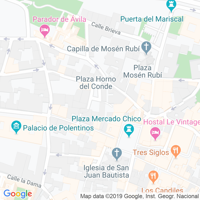 Código Postal calle Horno Del Conde, plaza en Ávila