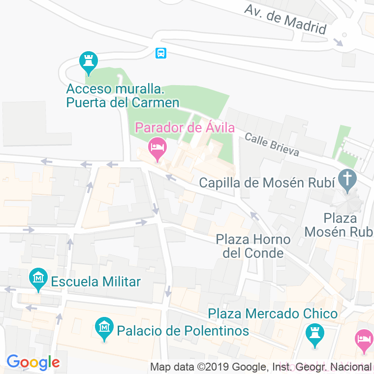 Código Postal calle Marques De Canales Y Chozas en Ávila