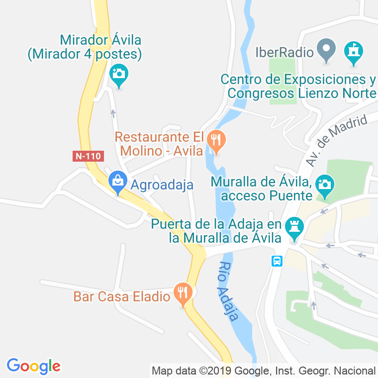 Código Postal calle Losa, La, bajada en Ávila