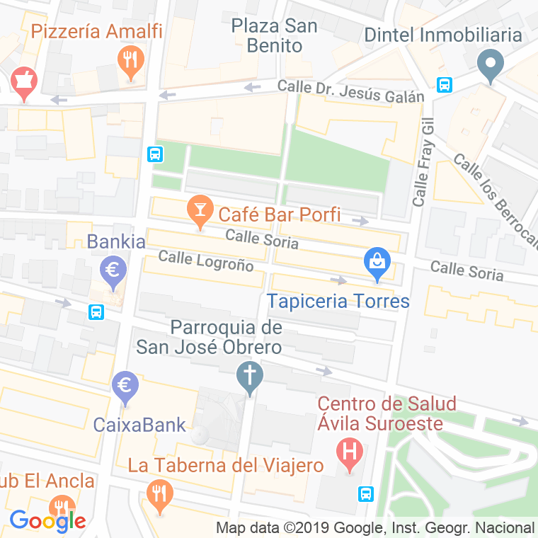 Código Postal calle Logroño en Ávila