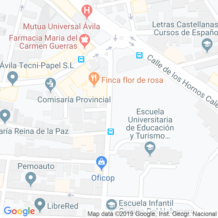 Código Postal calle Madrigal, travesia en Ávila