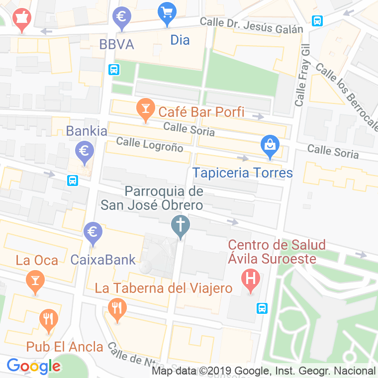 Código Postal calle Rioja, La en Ávila
