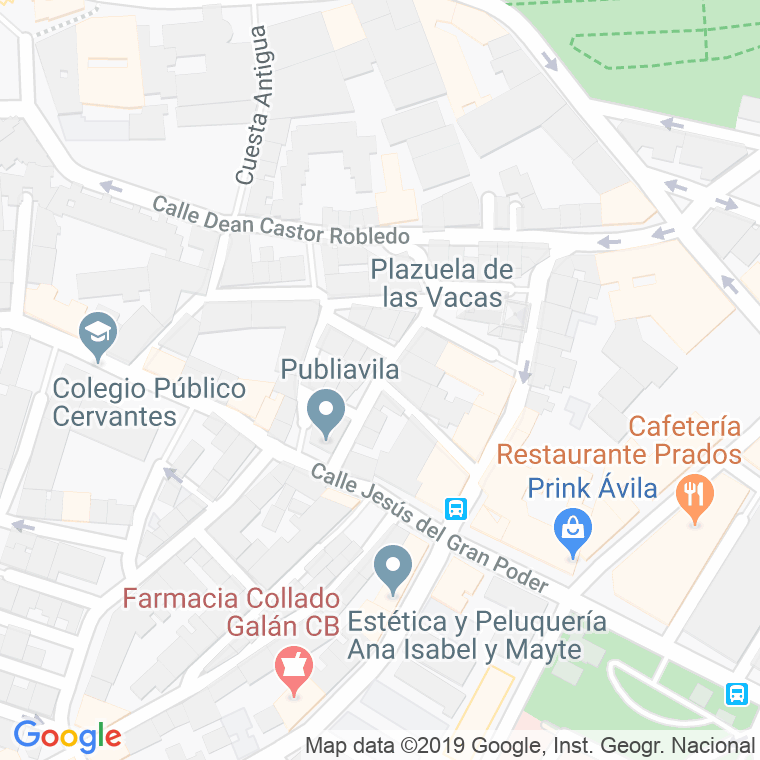 Código Postal calle San Cristobal en Ávila