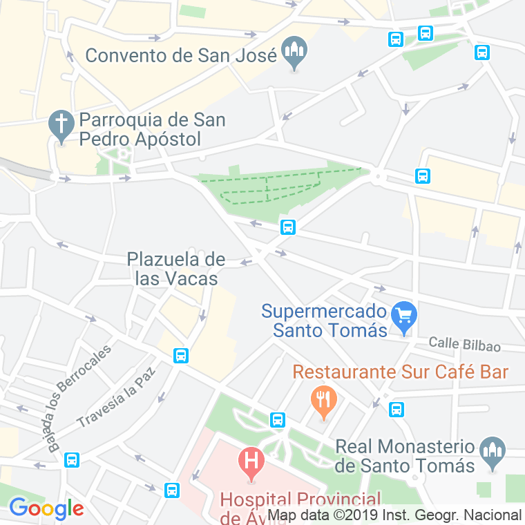 Código Postal calle Santo Tomas, De, paseo en Ávila
