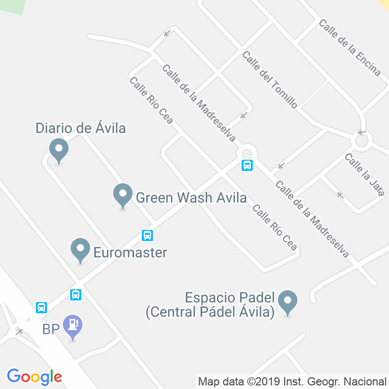 Código Postal calle Rio Cea en Ávila