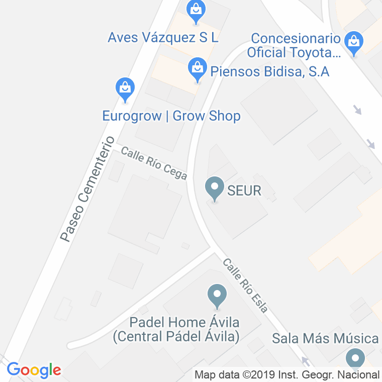 Código Postal calle Rio Eresma en Ávila