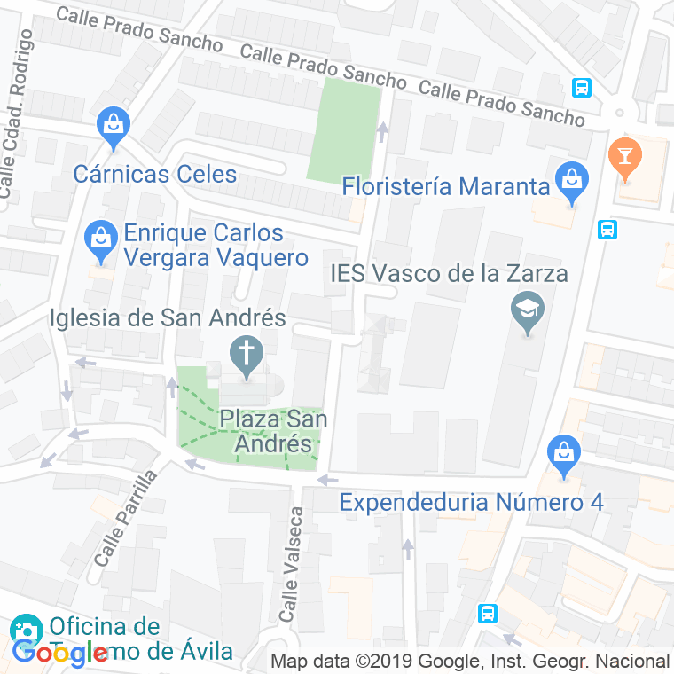 Código Postal calle Huerta De Las Monjas en Ávila