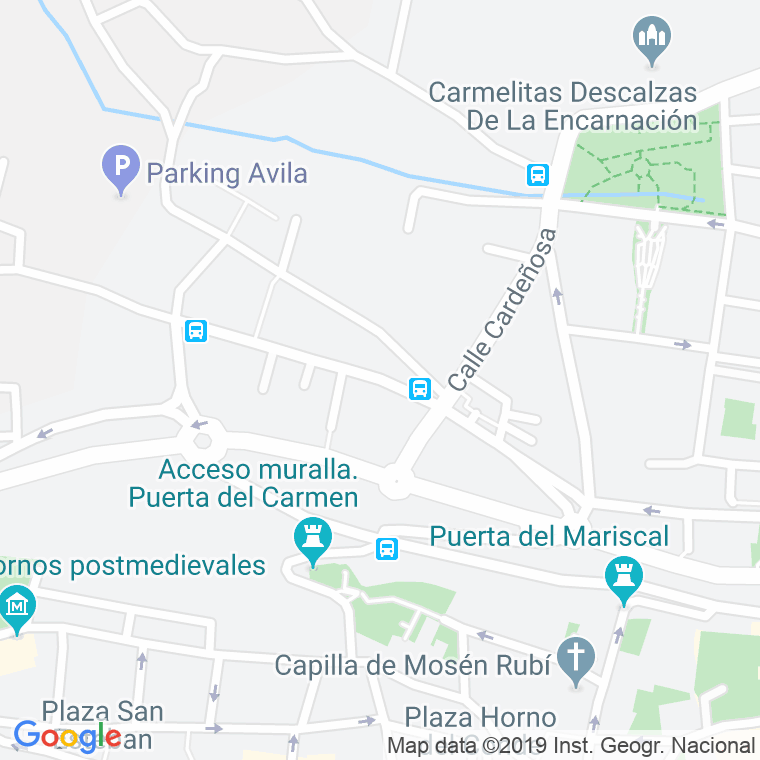 Código Postal calle Santa Maria De La Cabeza, paseo en Ávila