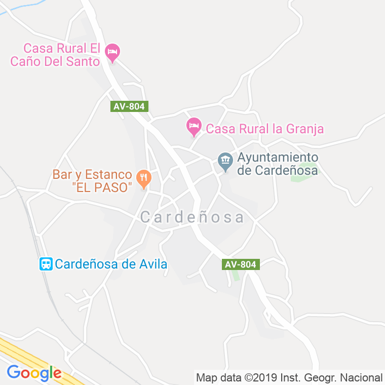 Código Postal de Cardeñosa en Ávila