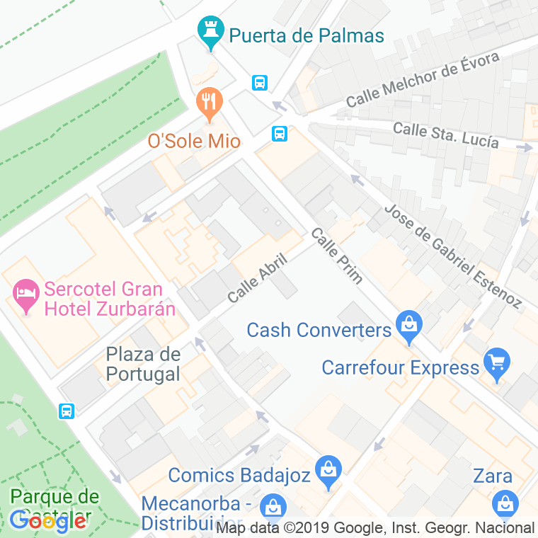 Código Postal calle Abril en Badajoz