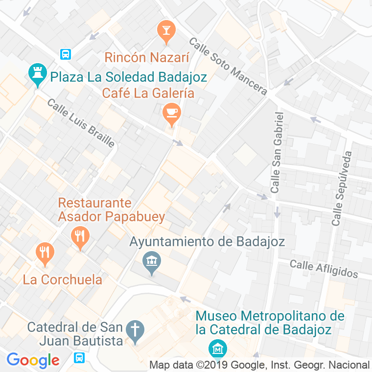 Código Postal calle San Juan en Badajoz