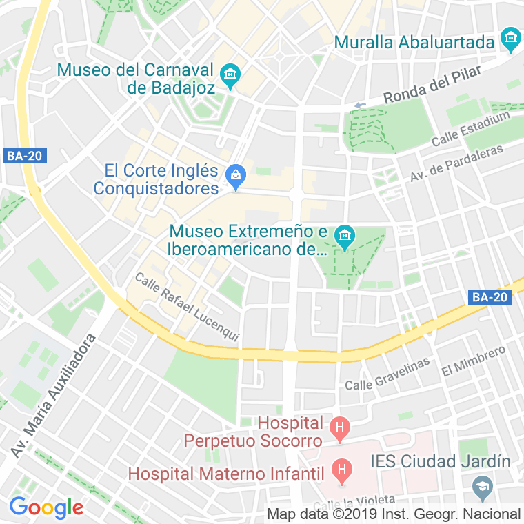 Código Postal calle Cuartel en Badajoz
