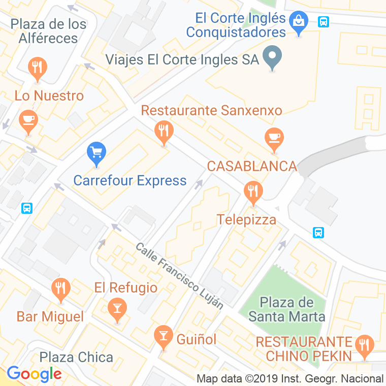 Código Postal calle Santa Maria De La Cabeza en Badajoz