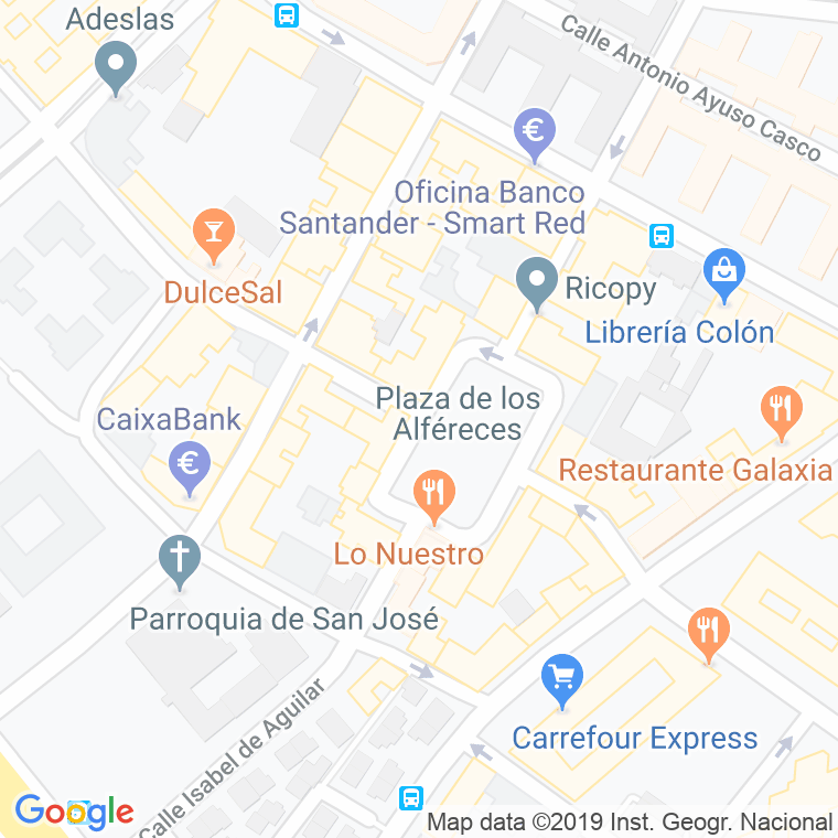 Código Postal calle Alfereces, plaza en Badajoz