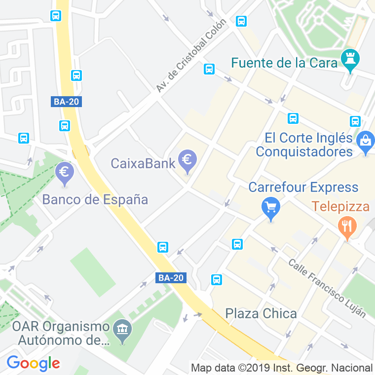 Código Postal calle Diaz Brito en Badajoz