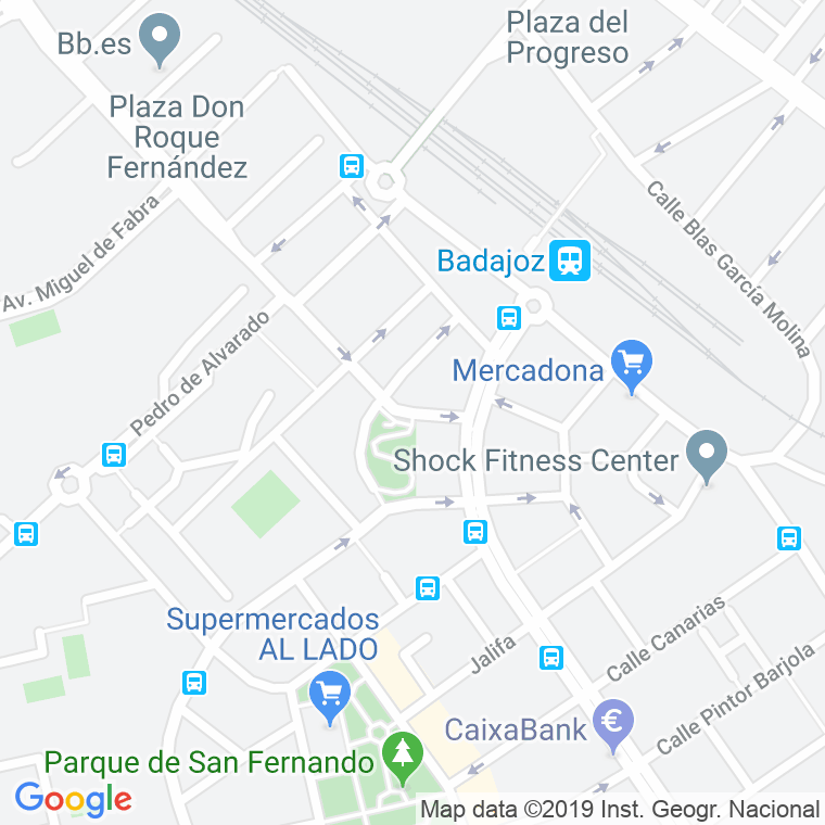 Código Postal calle Alonso Martin, plaza en Badajoz
