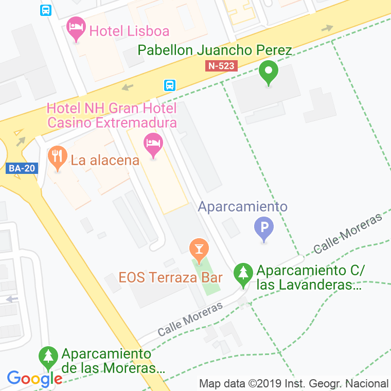 Código Postal calle Lavanderas, Las en Badajoz