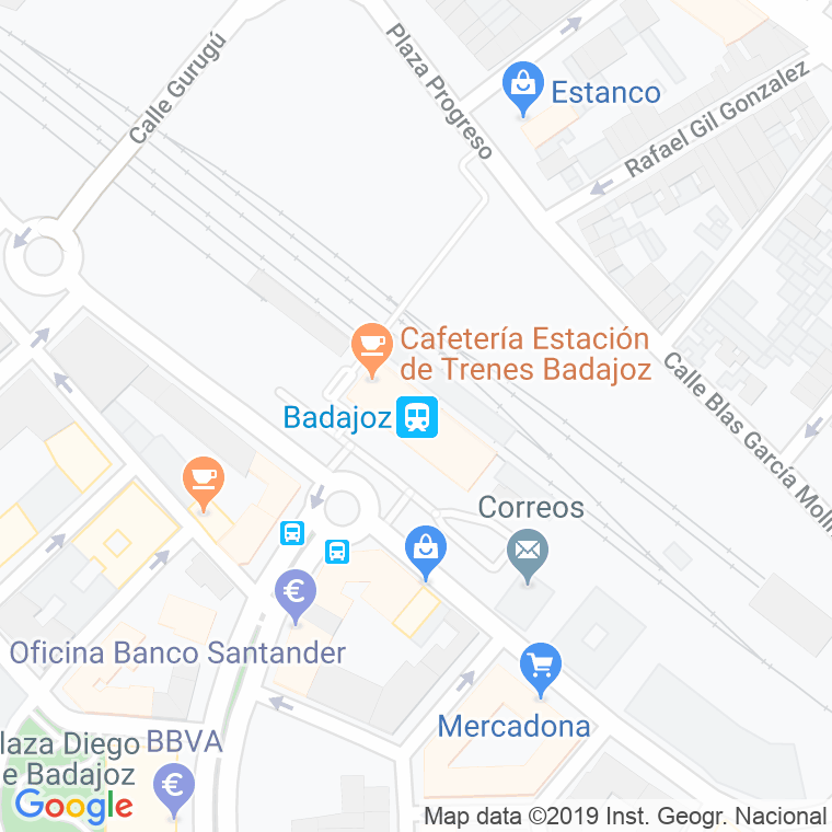 Código Postal calle Casilla Renfe en Badajoz