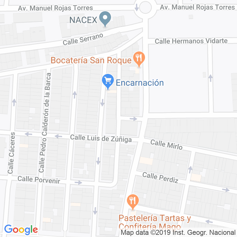 Código Postal calle Marques De Monsalud en Badajoz