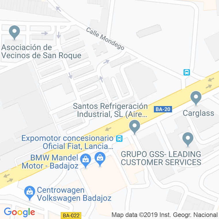 Código Postal calle Ramon Salas Terron en Badajoz