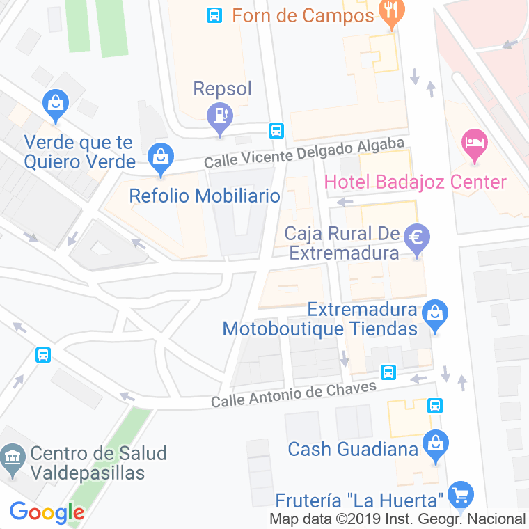Código Postal calle Dolores Sopeña en Badajoz