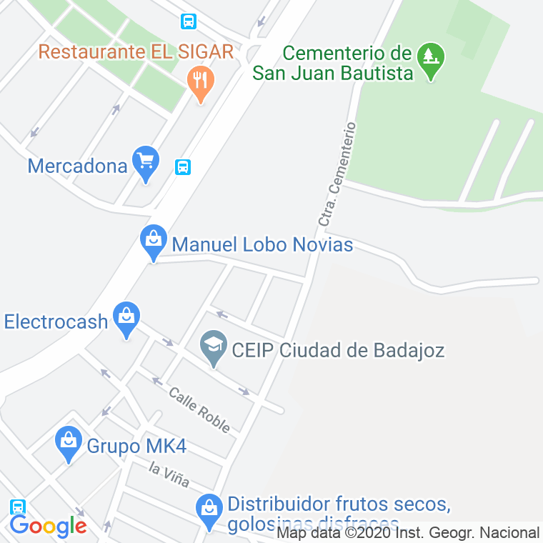 Código Postal calle Glicinia, La en Badajoz