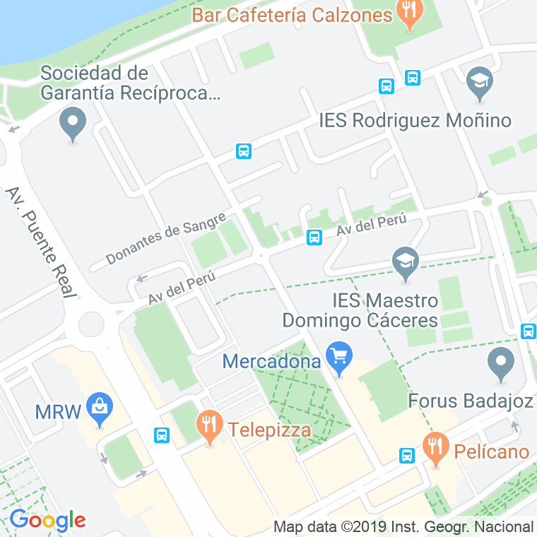 Código Postal calle Guadiana, avenida (Impares Del 1 Al Final)  (Pares Del 2 Al Final) en Badajoz