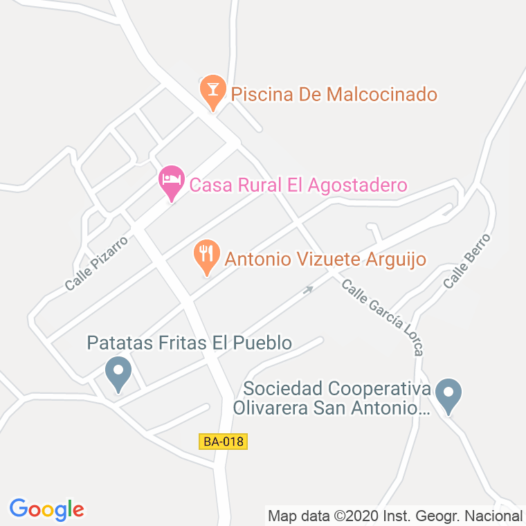 Código Postal de Malcocinado en Badajoz
