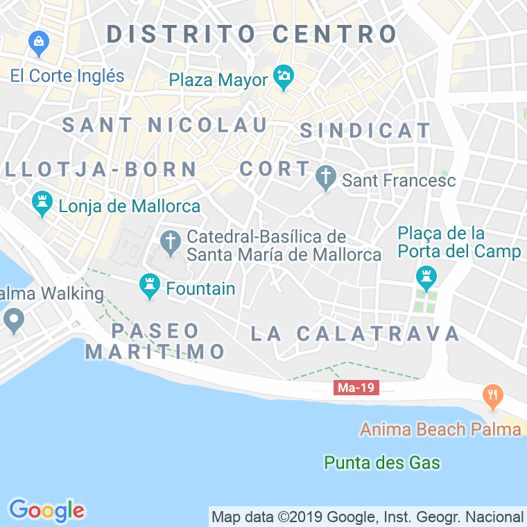 Código Postal calle Can Sanglada en Palma de Mallorca