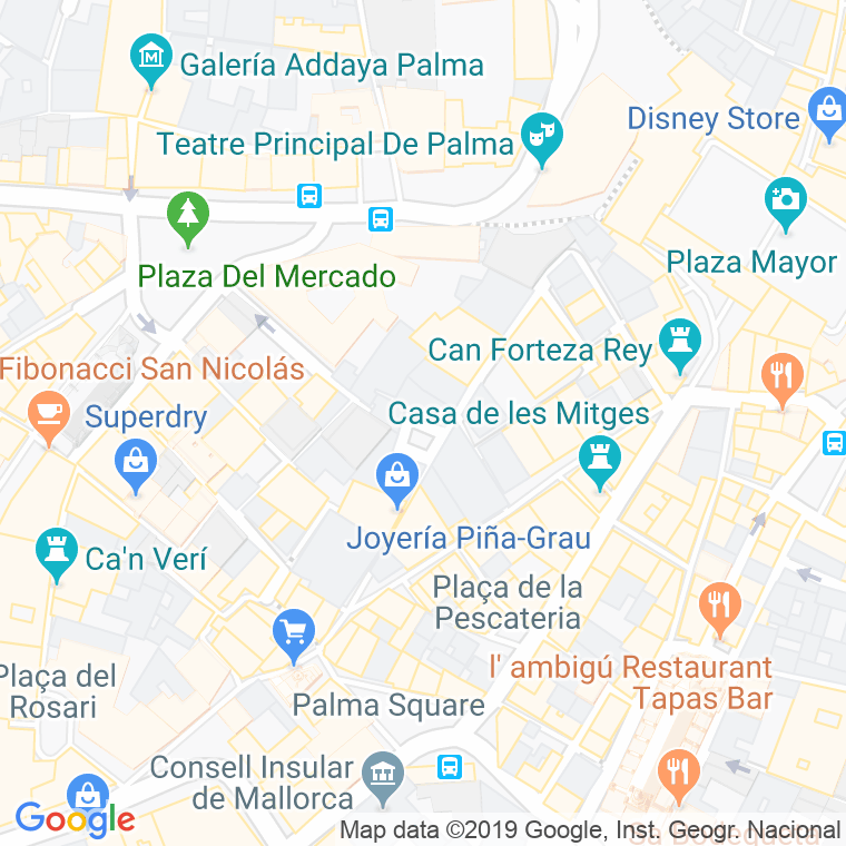 Código Postal calle Can Tagamanent, plaça en Palma de Mallorca