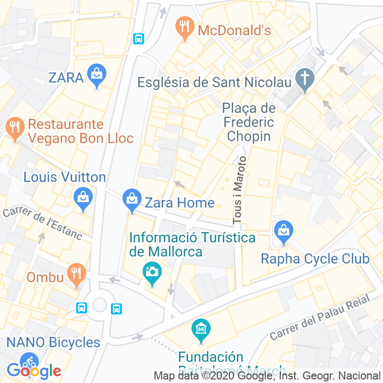 Código Postal calle Minyones en Palma de Mallorca
