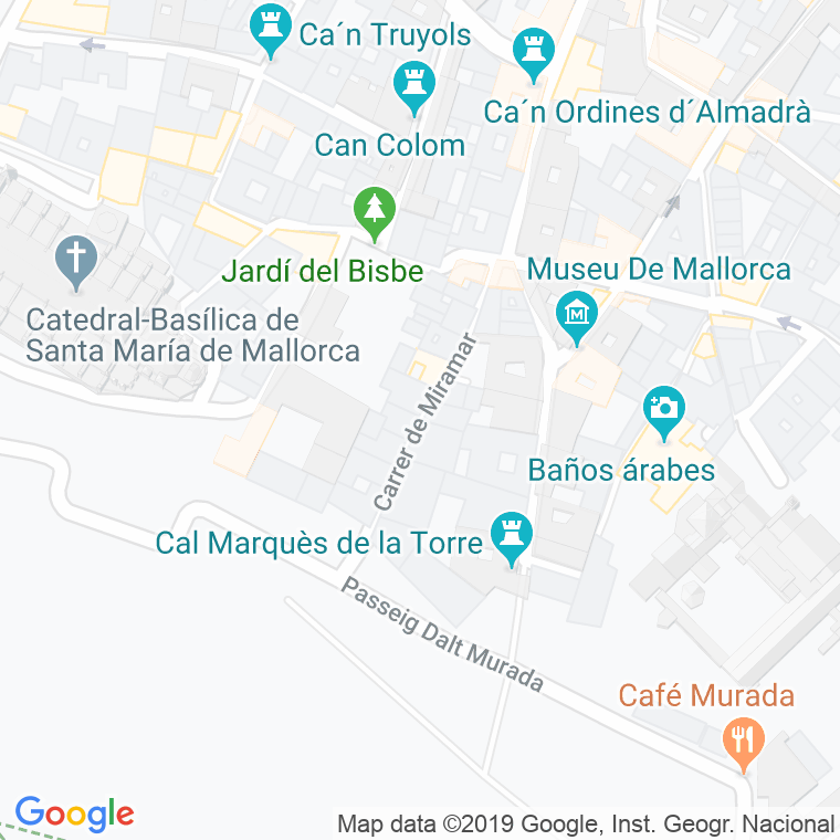 Código Postal calle Miramar en Palma de Mallorca
