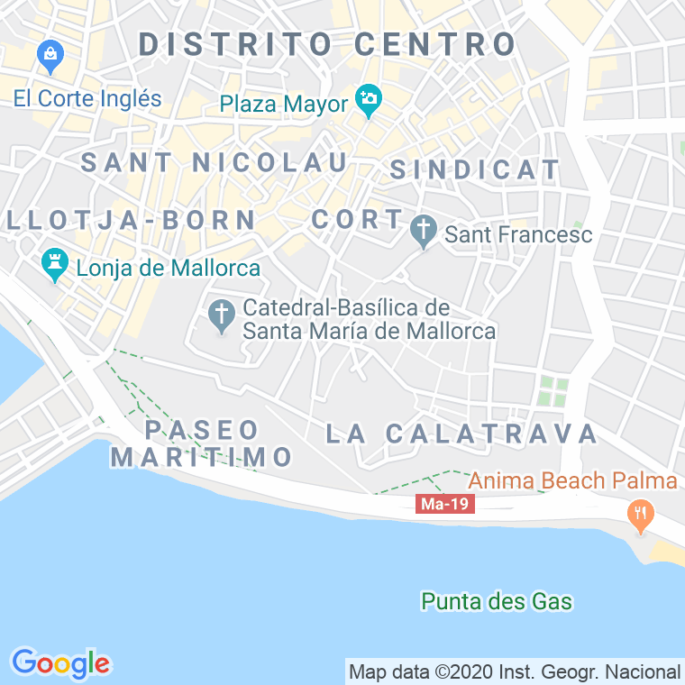 Código Postal calle Pa en Palma de Mallorca