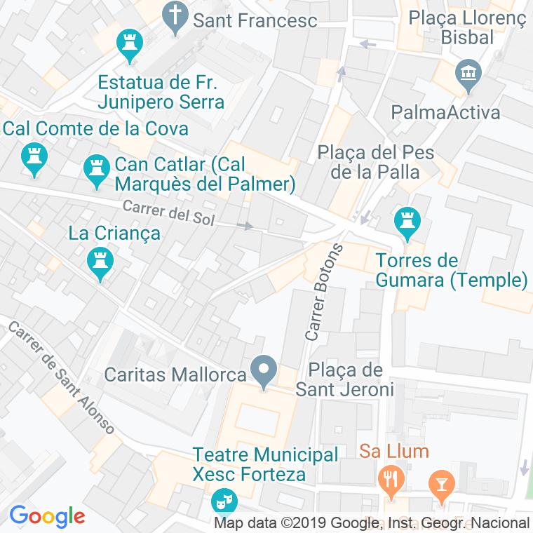 Código Postal calle Pelleteria en Palma de Mallorca