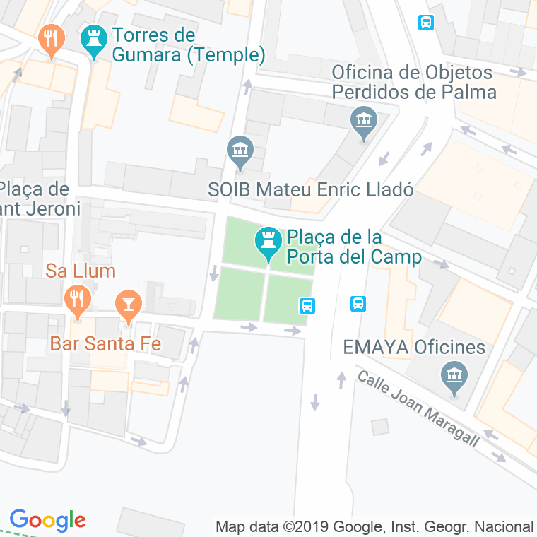 Código Postal calle Porta D'es Camp, plaça en Palma de Mallorca