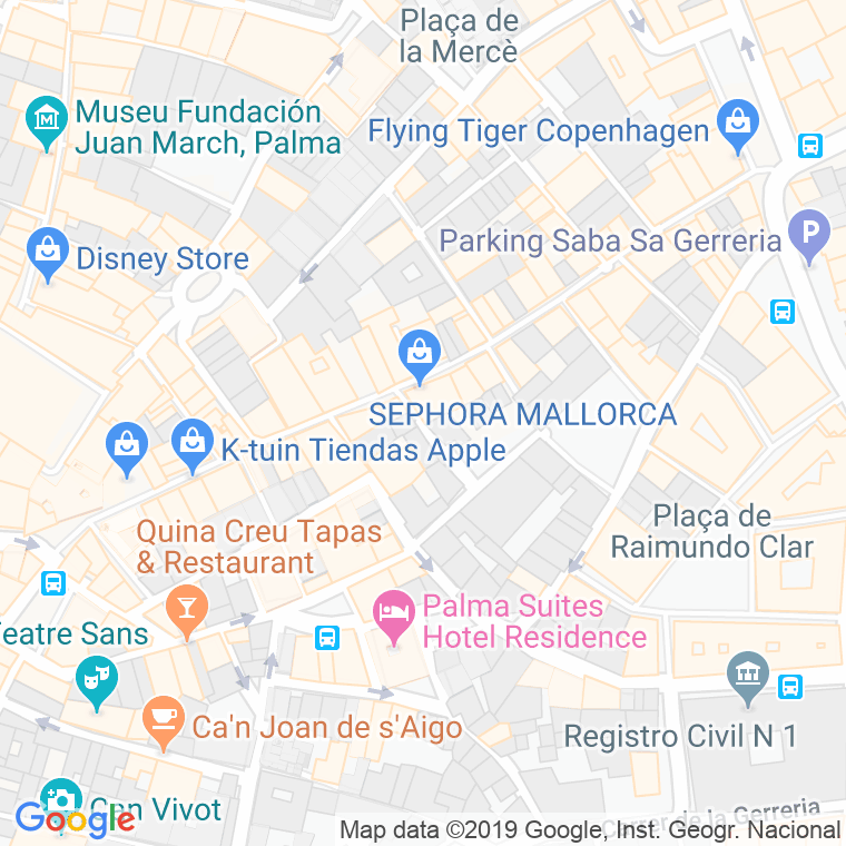 Código Postal calle Volta D'en Reus en Palma de Mallorca