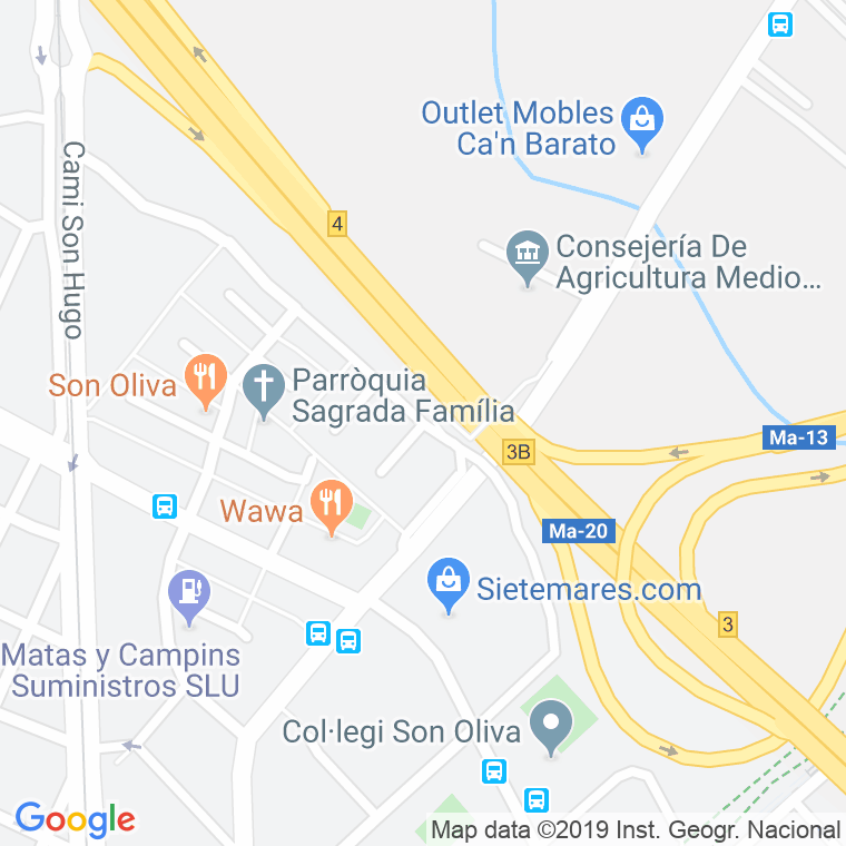 Código Postal calle Jacinto Guerrero en Palma de Mallorca
