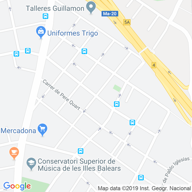 Código Postal calle Josep Pla en Palma de Mallorca
