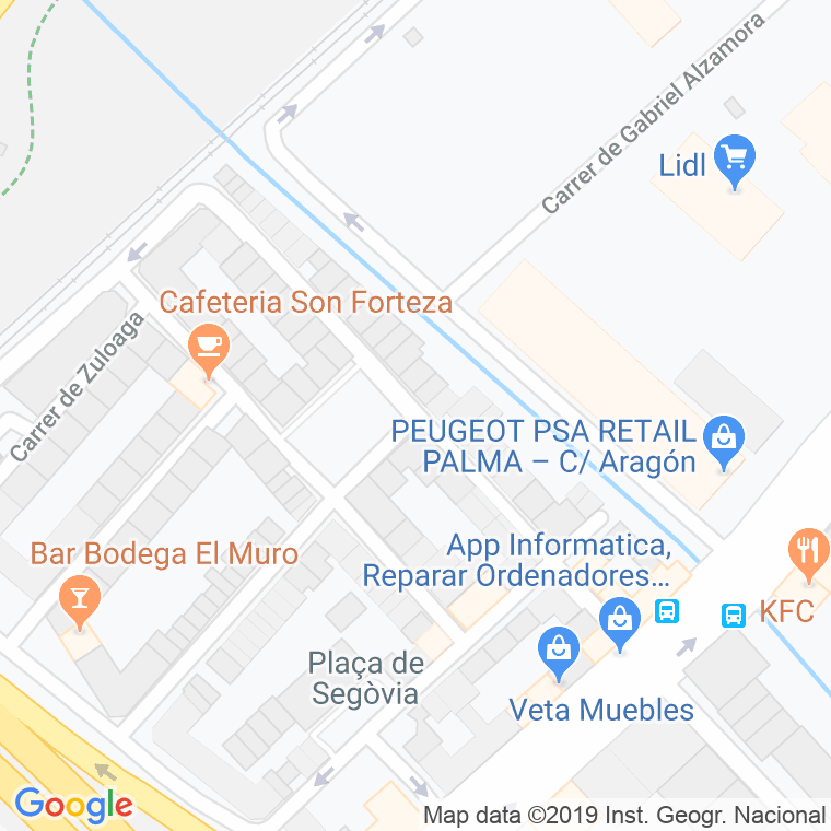 Código Postal calle Ceres en Palma de Mallorca