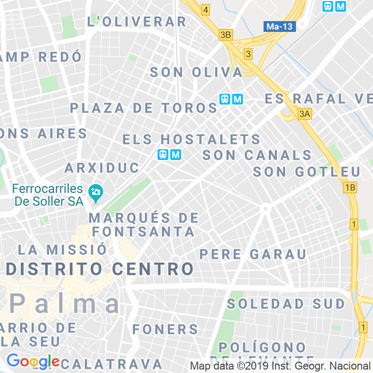 Código Postal calle Martinez Vargas en Palma de Mallorca