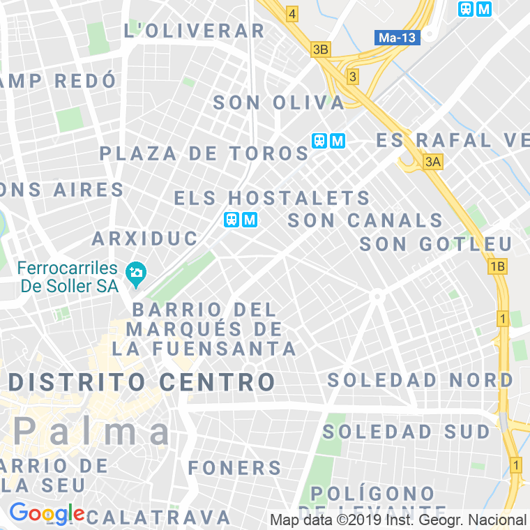 Código Postal calle Minador Jupiter en Palma de Mallorca