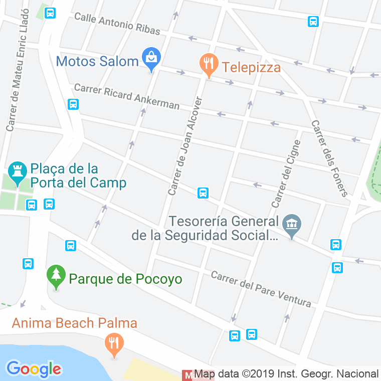 Código Postal calle Perez Galdos en Palma de Mallorca
