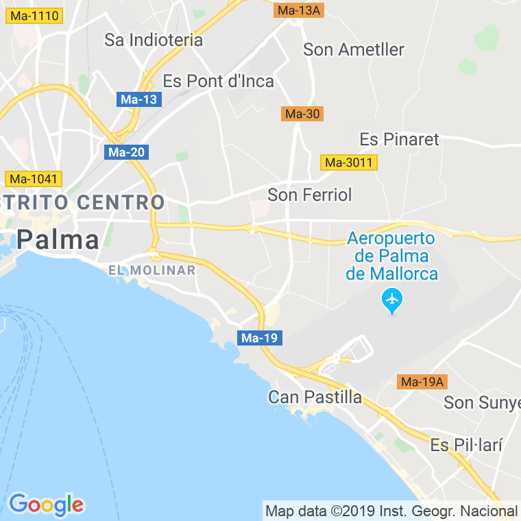 Código Postal calle Amer en Palma de Mallorca